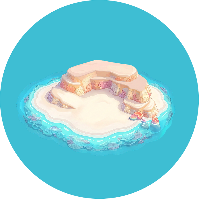 White sand island