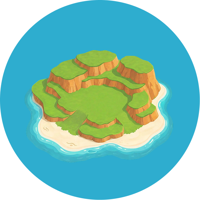 Large tropical island